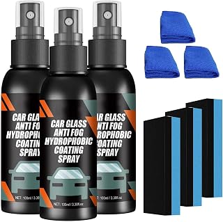 Car Windshield Spray Water Repellent Antifogging Agen, Mirror Windshield Washer Fluid Rainproof Agent, Glass Oil Film Removal Agent for All Kinds of Glass for Windows, Windshields (3pcs)