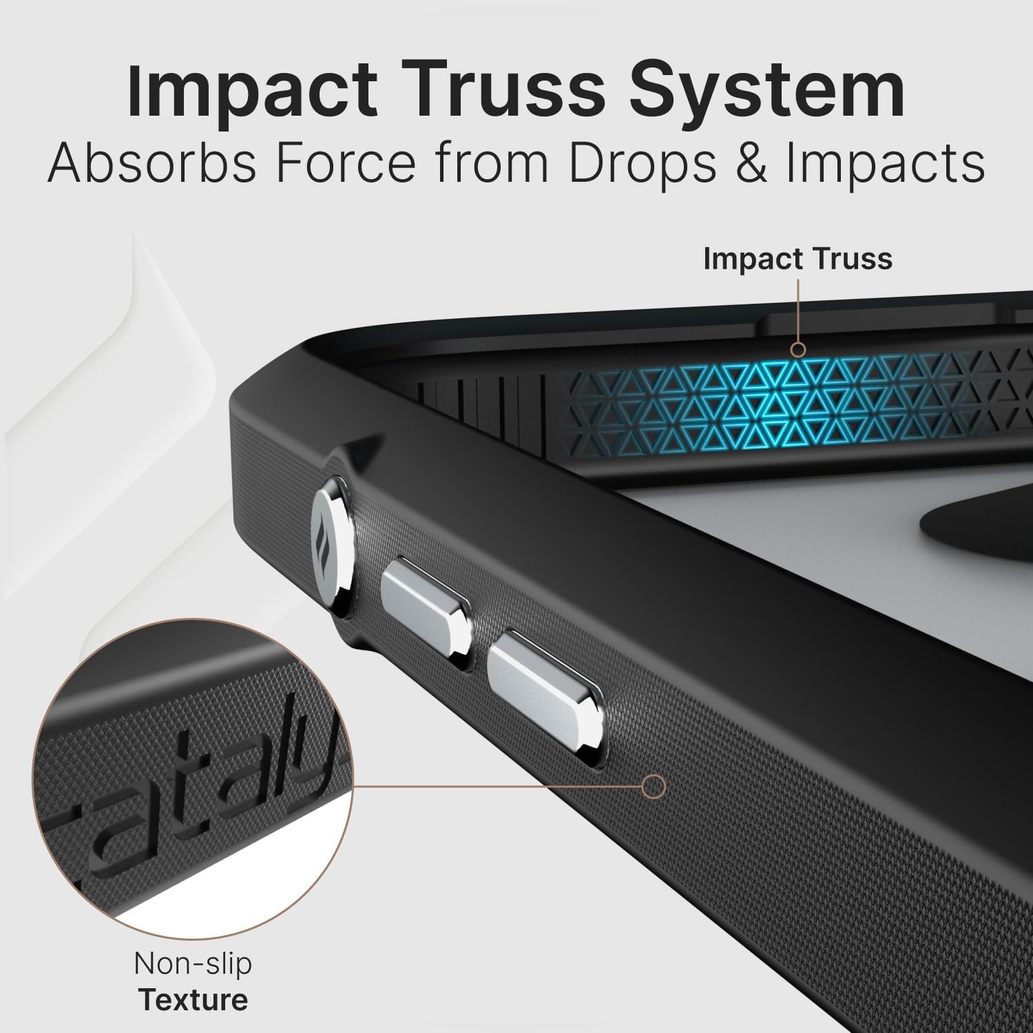Catalyst Influence Case for iPhone 16, Military Grade Drop Protection Slim Case for Apple iPhone 16 with Wrist Lanyard, Compatible with Magsafe, Crystal Clear Back Protective Case Cover
