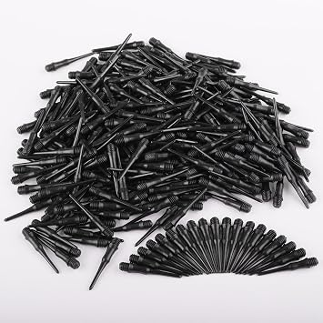 Soft Dart Tips 2BA Thread Plastic Soft Tip Dart Points Soft Dart Tips Replacement Dart Accessories for Dartboard-Black
