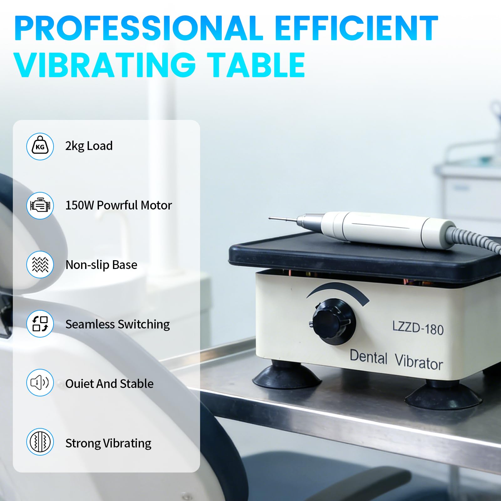 Dental Oszillator,Square Dentalrüttler Gipsrüttler,150W Elektrisch Gipsrüttler Rüttelplatte Gips,Drehzahlregelung Vibrating Lab Equipment Vibrator,Dentalvibrator zum Mischen von Gips