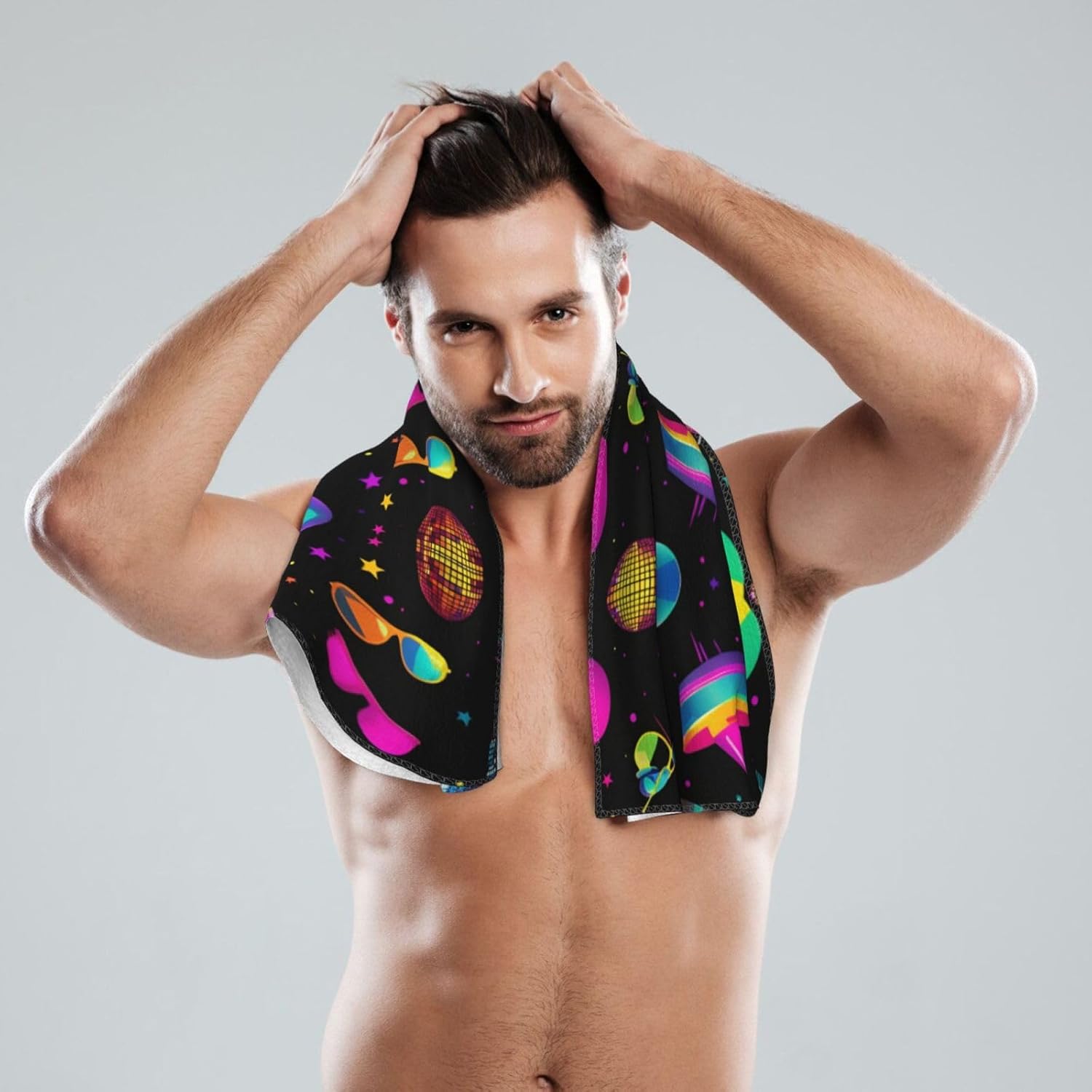 Candle Glasses Print Hand Towels for Kitchen, Decorative Bathroom Towels Decor Farmhouse Cute for Men Women Gifts