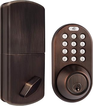 MiLocks DF-02OB الإلكترونية بدون مفتاح دخول لوحة اللمس قفل الباب ، زيت البرونز المطاوع