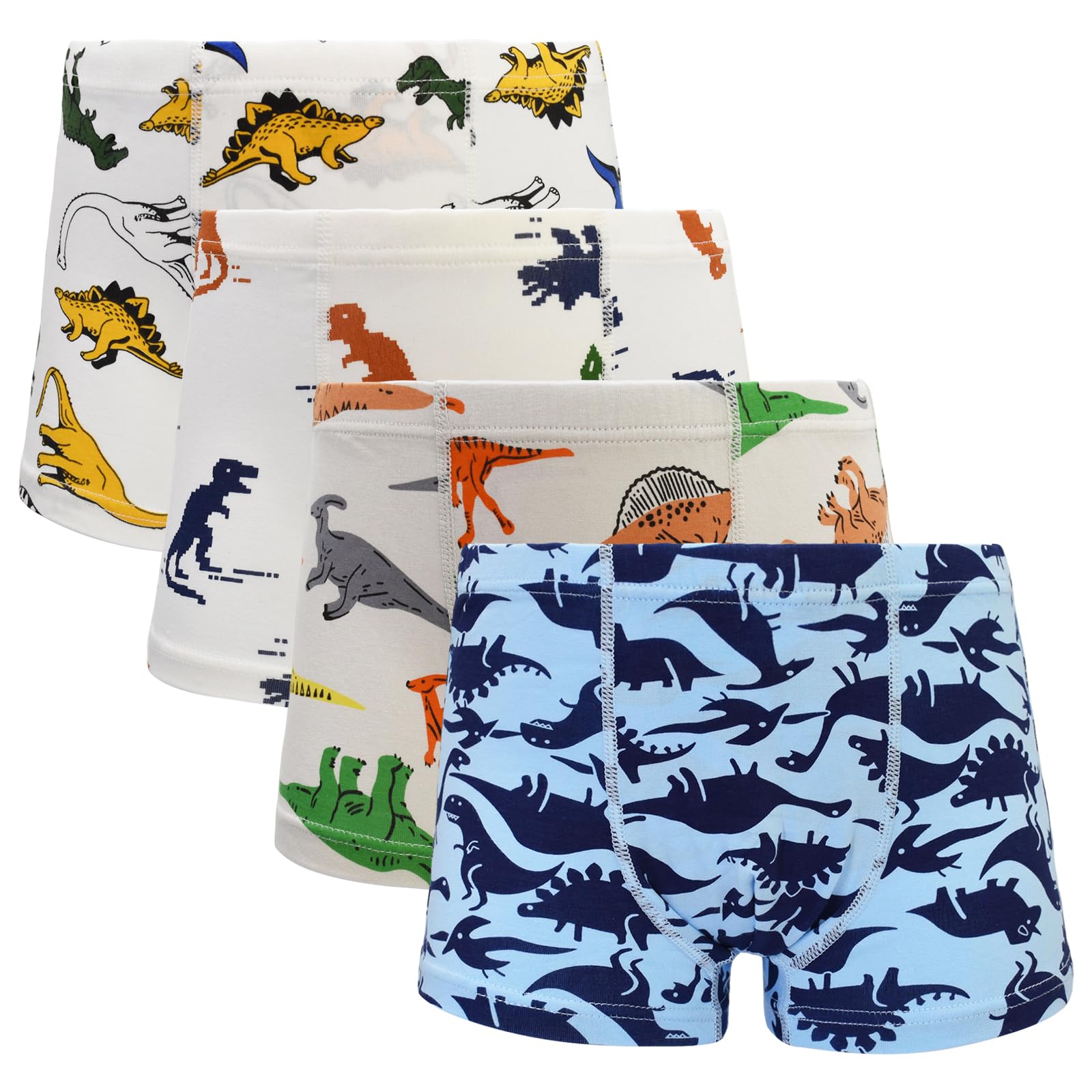 SkiBeaut Toddler Boy Boxer Briefs 2 or 4 Pairs of Little Kids Underwears Soft Cotton Potty Training Underwear
