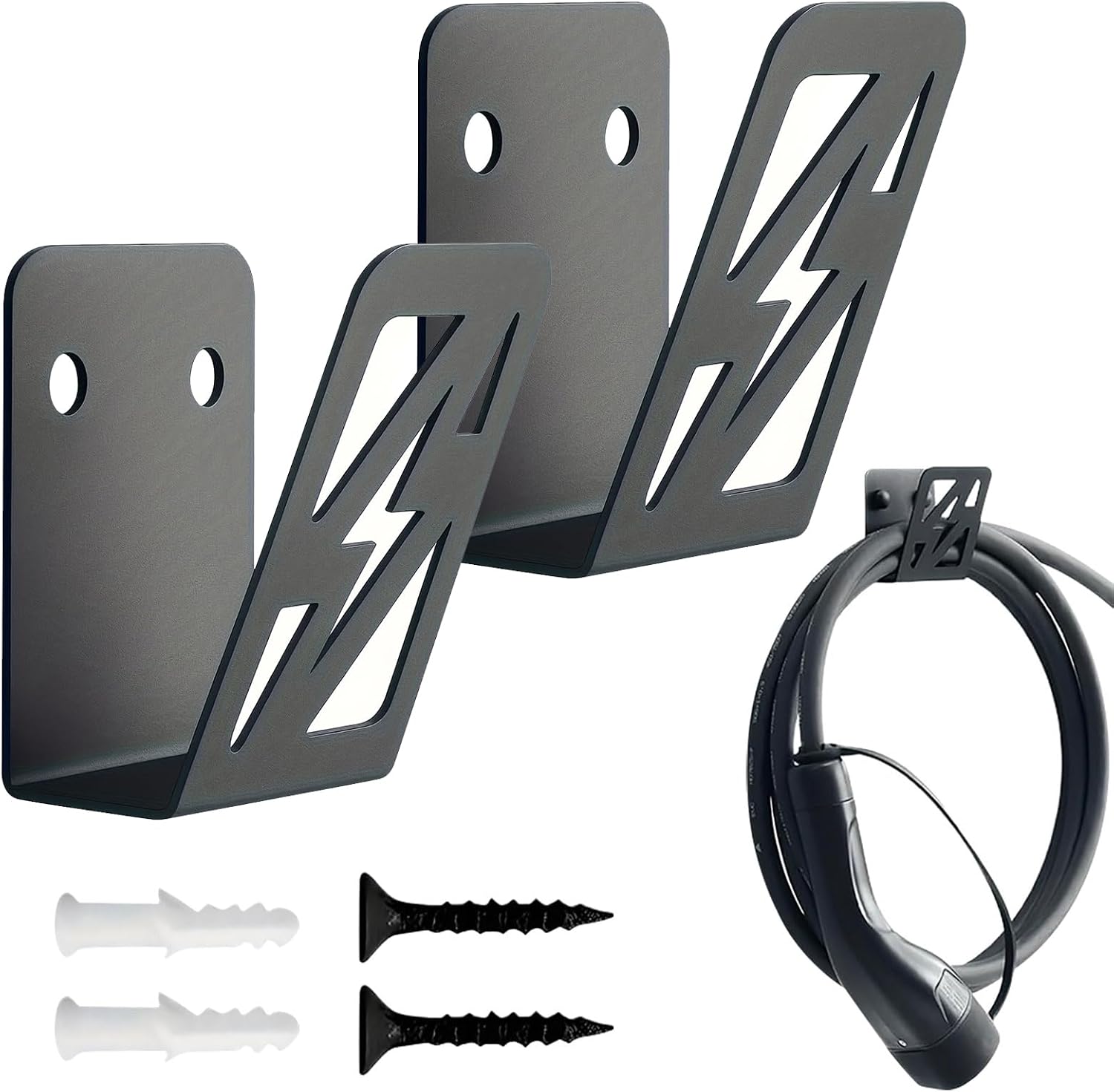Permanent Iron Wall Mount Bracket for Electric Car Device Wire Organization Stopping Confusions and Oxidation in Outdoor Conditions Mount