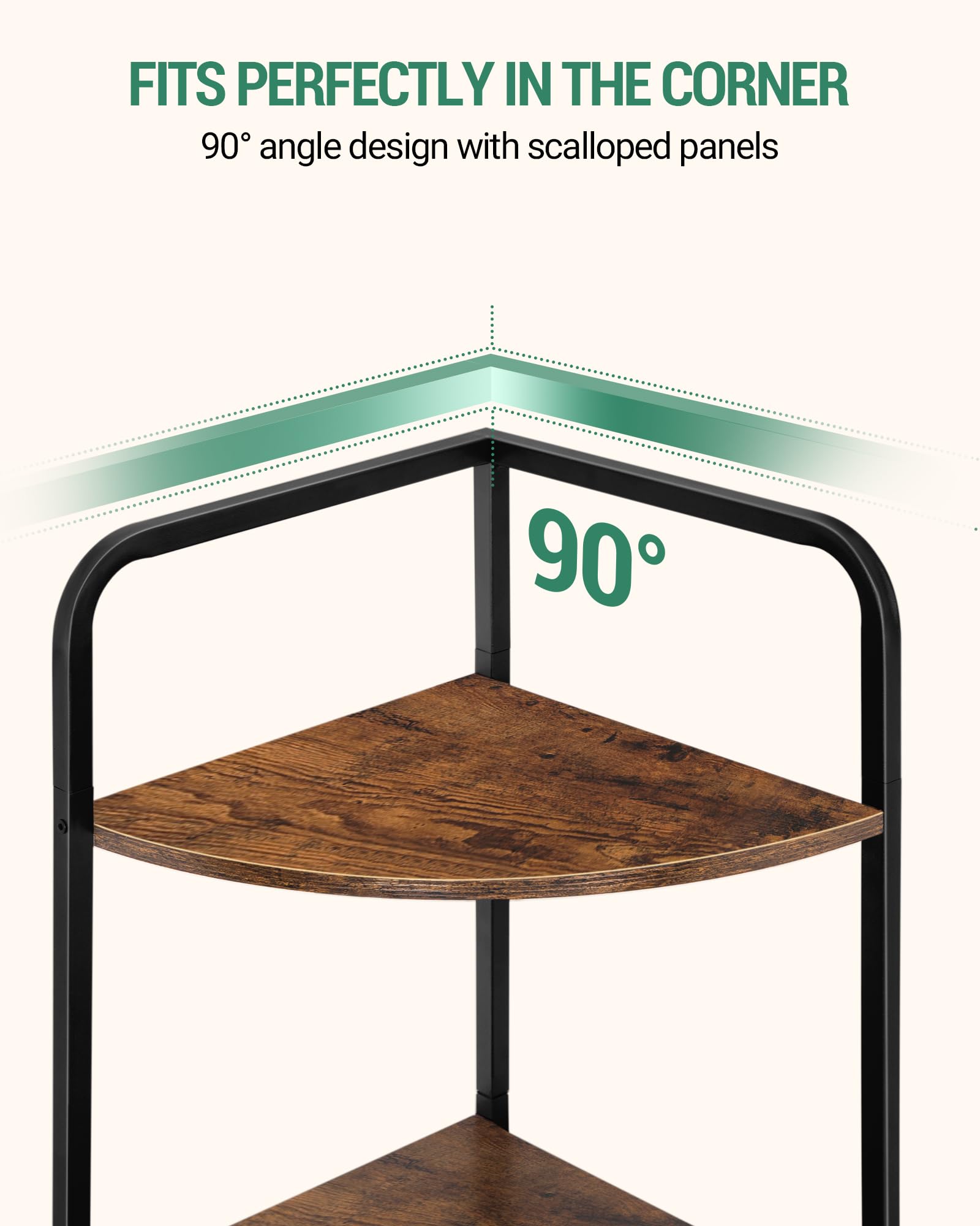 Snapklik.com : Hzuaneri Corner Shelf Stand, Corner Bookshelf Bookcase ...