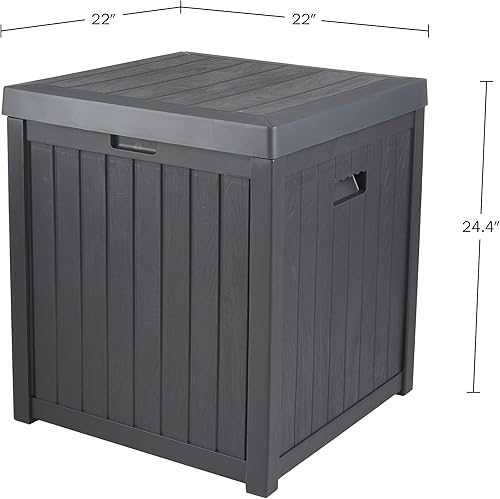 Miniatura 2 de Pure Garden Caja de almacenamiento para exteriores, 50 galones, gris