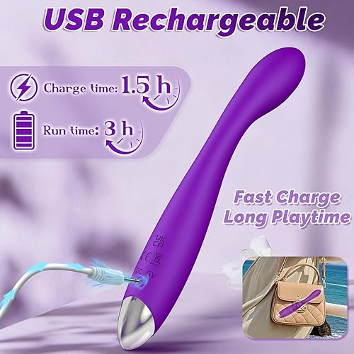 Miniatura 6 de Vibrador para adultos, juguetes sexuales para mujeres, vibrador de punto G para clítoris con 10 modos de vibración, vibradores recargables