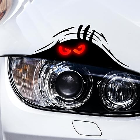 2PCS Murimt Peeking Monster Funny Car Stickers and Decals - Waterproof Reflective H...