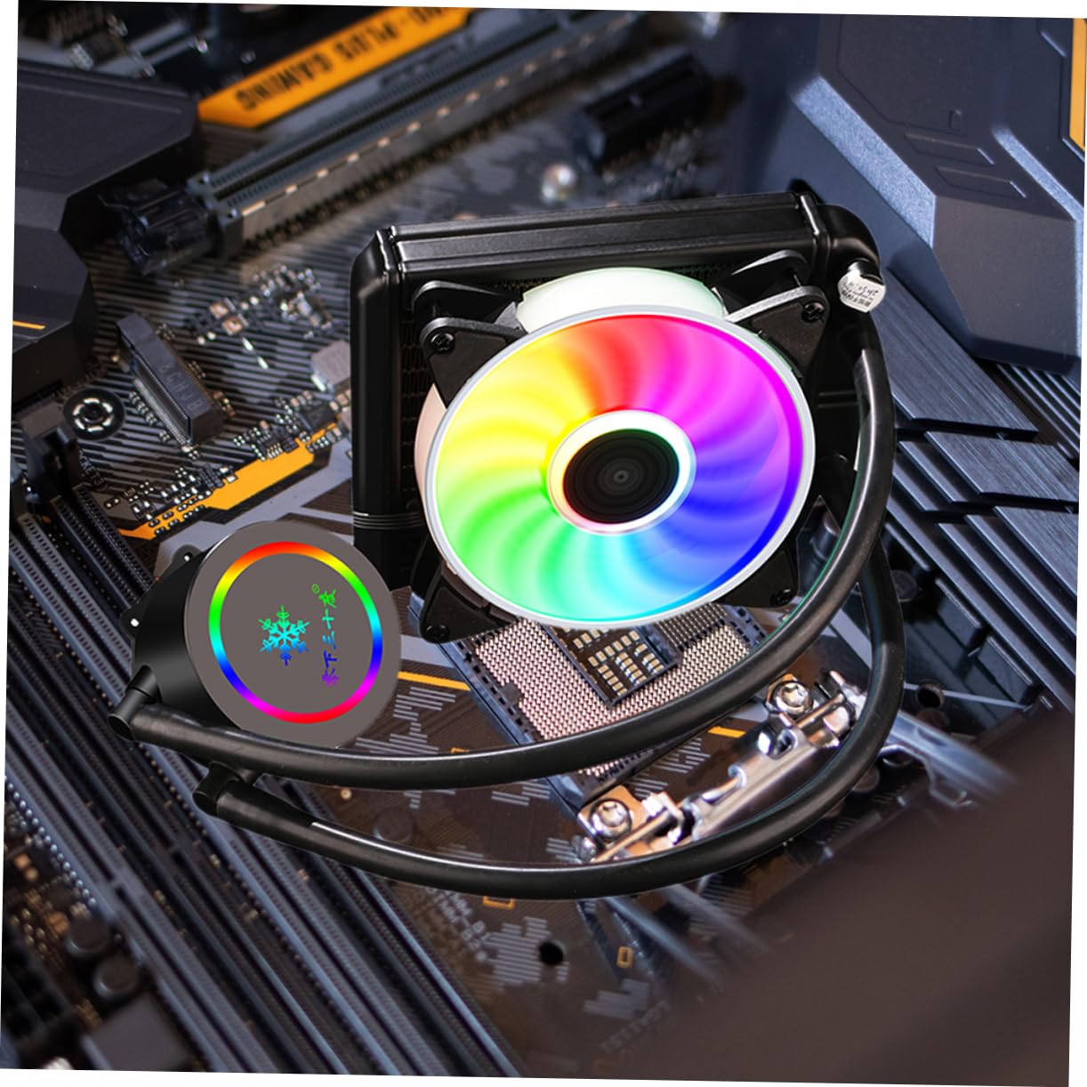 Refroidisseur Liquide CPU 1pc Noir Cuivre Aluminium, Anti-gel