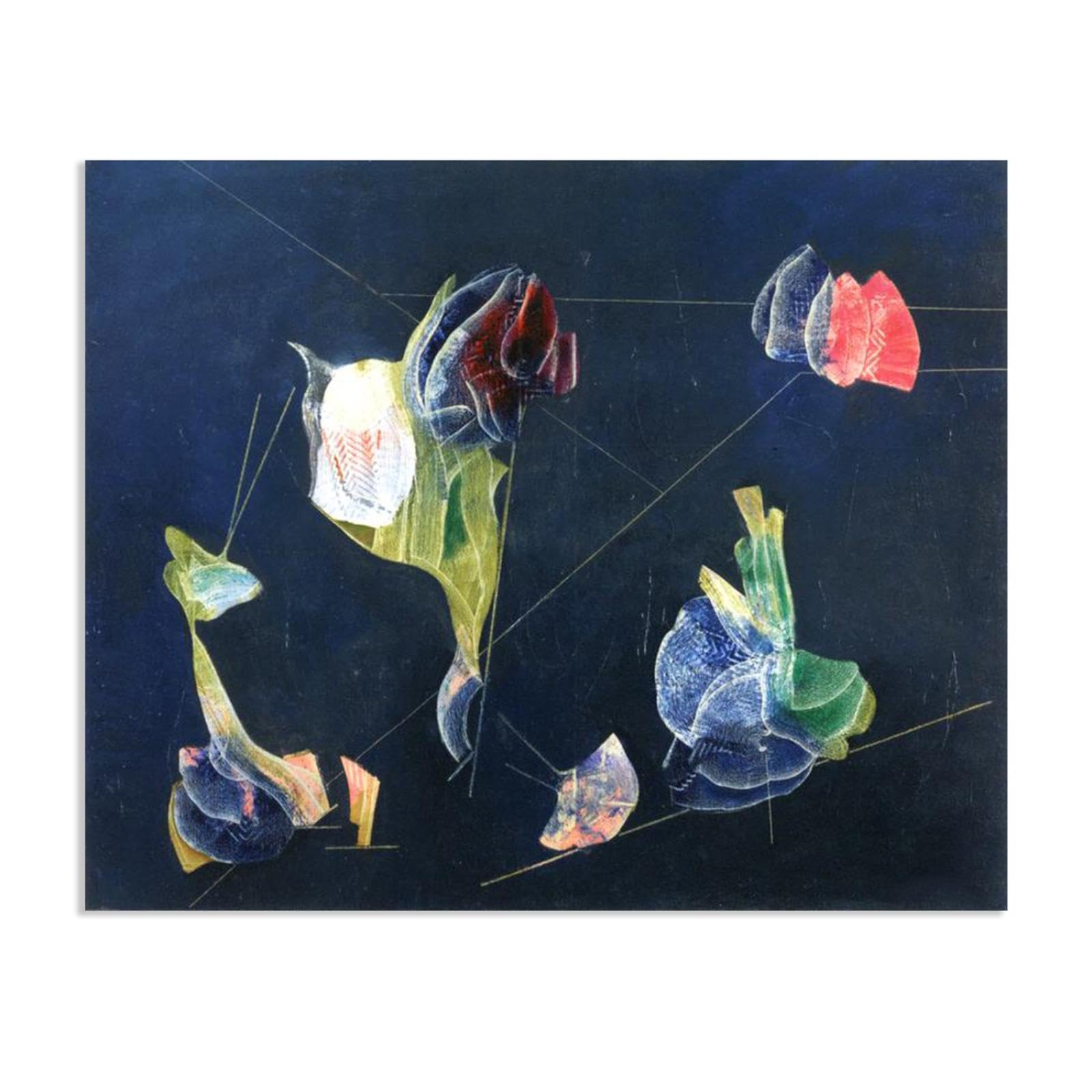 MYCGGDGH Max Ernst Canvas Wall Art Reproductions of Famous Paintings Exotic Flowers Giclée Prints Abstract Gifts Aesthetic Wall Decor for Living room bathroom 65x50cm(26x19in) Frameless