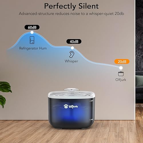 Miniatura 5 de Fuente automática de agua para mascotas, dispensador de agua para perros y gatos, con filtros de repuesto para gatos, perros, múltiples mascotas