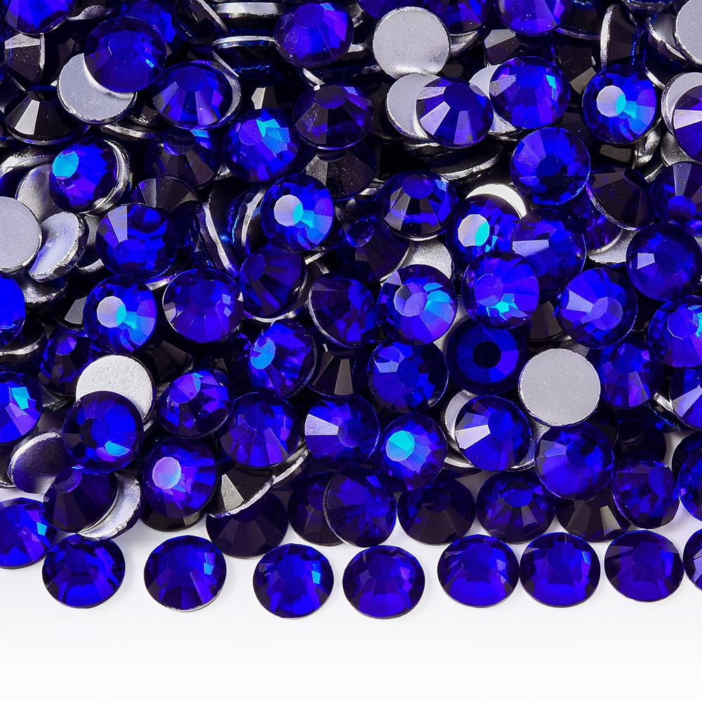 Glass Rhinestones Flatback Crystal Beads for DIY Crafts Cobalt SS30 288pcs