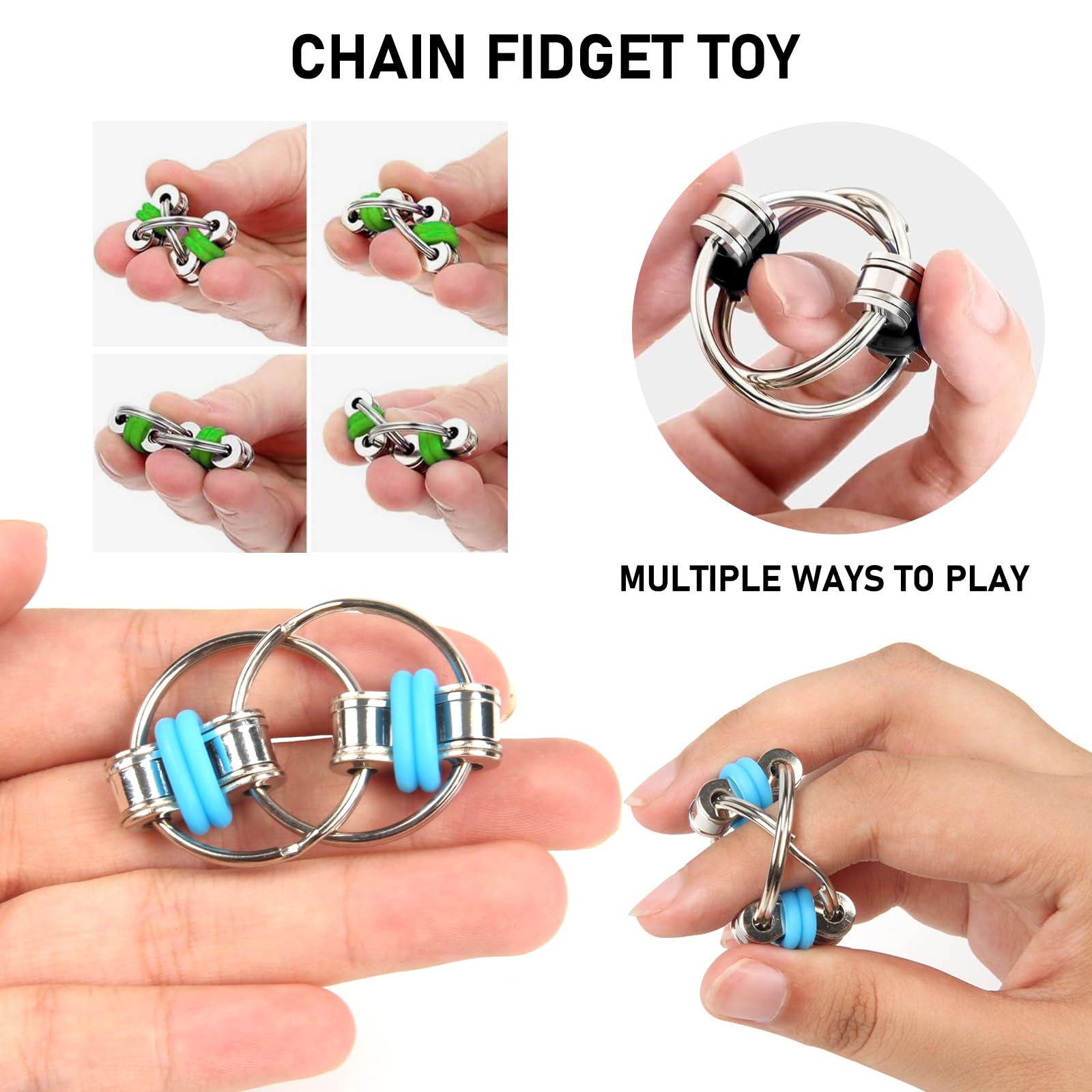 15 Piezas Fidget Toys Anti Stress, Juguete Antiestrés, Fidget Spinner, TDAH Juguetes para Aliviar el Estrés, Sensoriales Autismo, Juguetes de Mano para Niños y Adultos