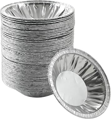 Waytiffer 50 Pack - Pie Pans 4 inch,Mini Pie Tins HEAVY-DUTY Disposable Aluminum Foil Tart/pie Pans for Baking Easily Stack & Store, Freeze & Reheat