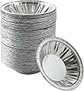 50 Pack - Pie Pans 4 inch,Mini Pie Tins HEAVY-DUTY Disposable Aluminum Foil Tart/pie Pans for Baking Easily Stack & Store, Freeze & Reheat