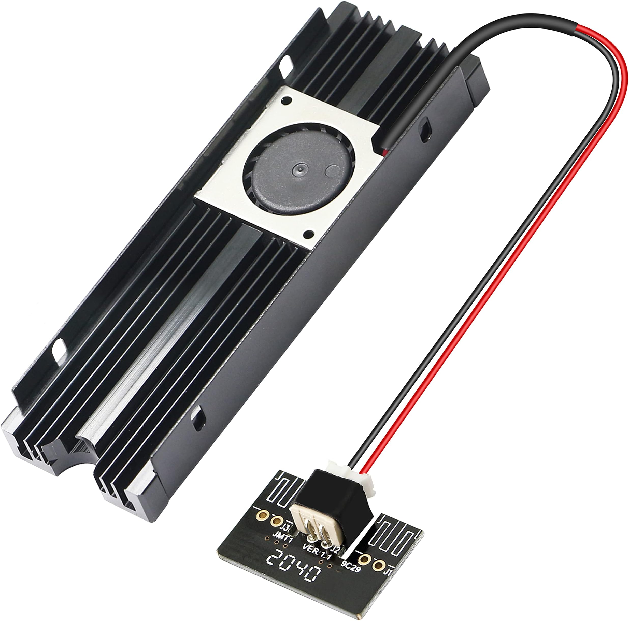 XMSJSIY M.2 SSD Heatsink Cooler SATA 15pin Fan Double-Sided Dissipation Radiator for M2 NVME SATA 2230 2242 2260 2280 PCIE SSD