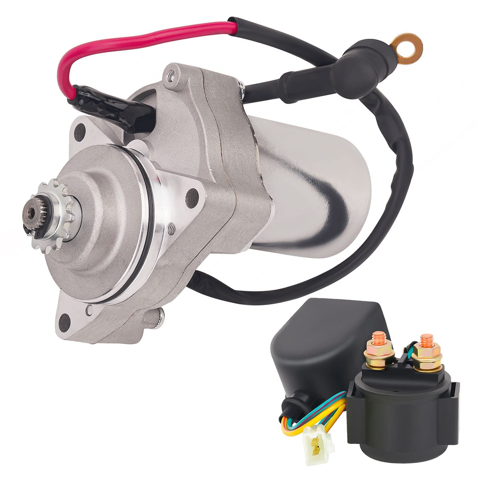 Buy FHSJXR Starter Motor and Starter Relay Solenoid for 50cc 70 cc 90cc