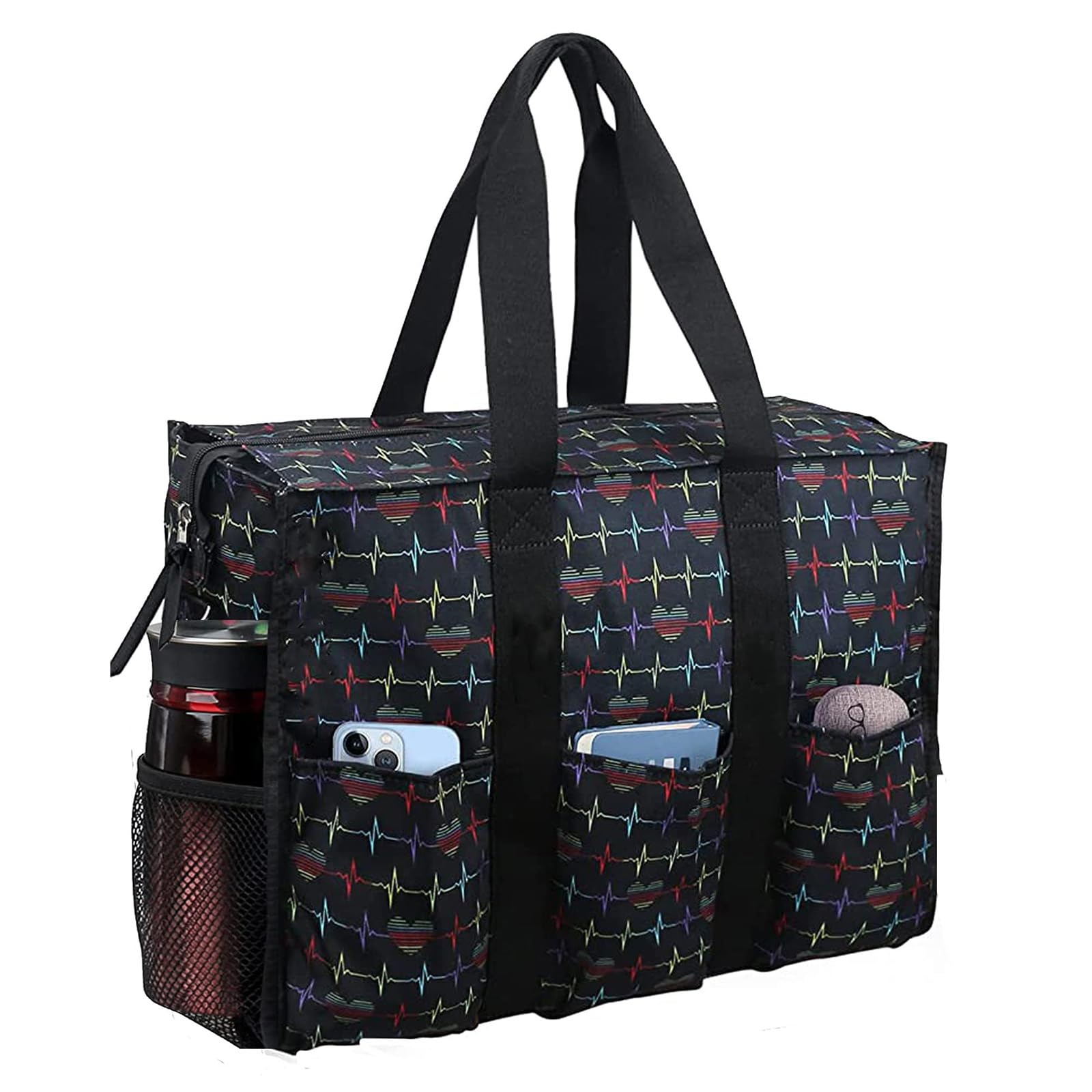 ABAMERICA Nurse Bags for Work Nursing Bag Multiple Pockets Waterproof Organizing Zip Top Clinical Bag for Nursing Students