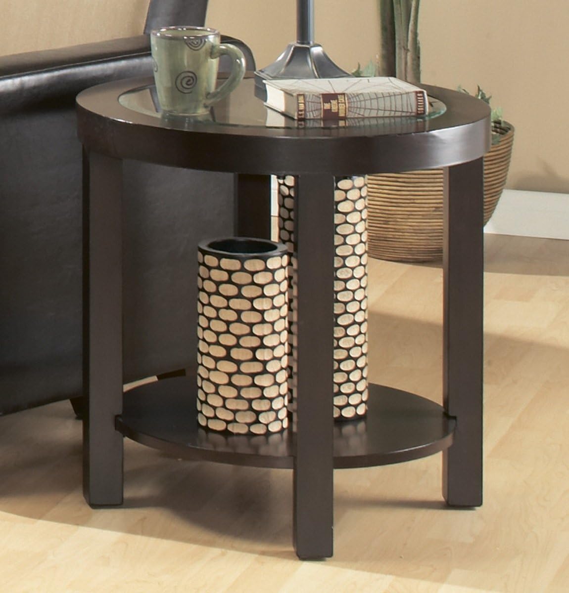 Homelegance Pieces Round End Table Amazon.co.uk Home & Kitchen