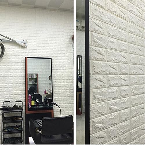 Miniatura 7 de LKXHarleya Papel tapiz autoadhesivo 3D de ladrillo impermeable de 27.56 x 11.81 pulgadas, paneles de pared para TV, sala de estar, decoración de