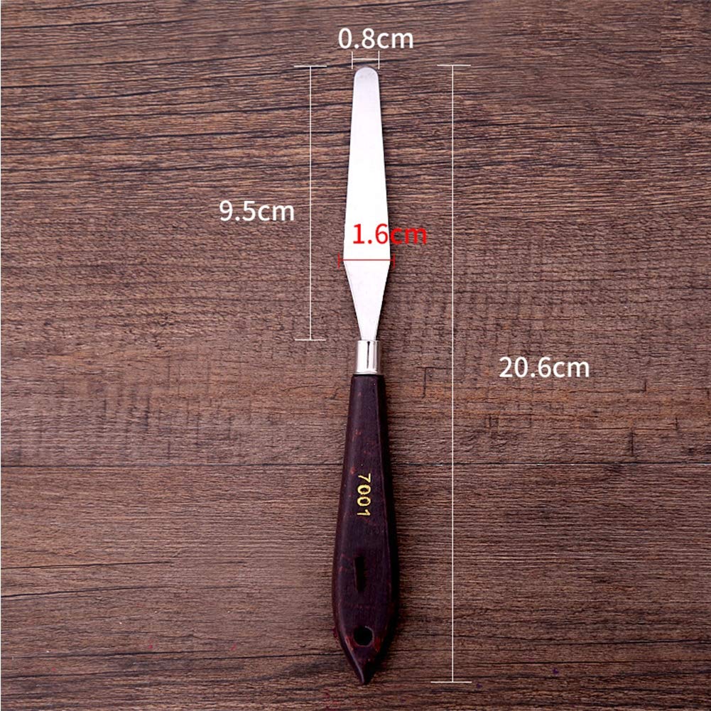 Scalpelli, Set di coltelli da Pittura in 3 Pezzi – Set di coltelli da Pittura for tavolozza in Acciaio Inossidabile Elasticizzato e Legno for mescolare Vernici Pittura a Olio acrilica