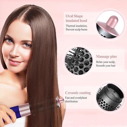Miniatura 4 de YTCHYYSK Cepillo voluminizador redondo rosa para Dyson Airwrap Hair Volumizer Attachment Tool 969489-01 970750-01