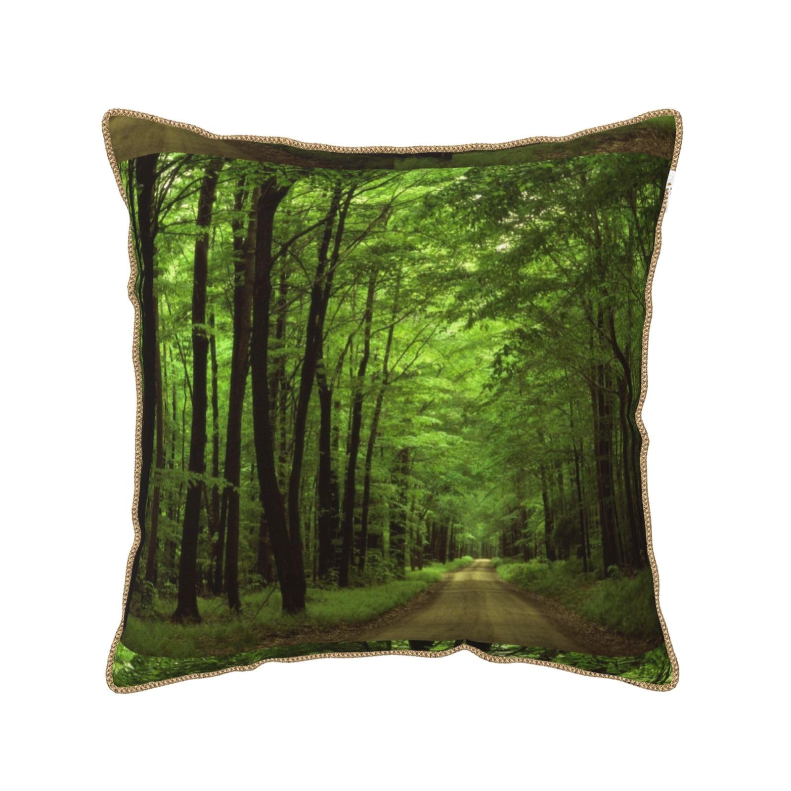 Housse de coussin en velours imprimé vert pour un intérieur doux et chaleureux