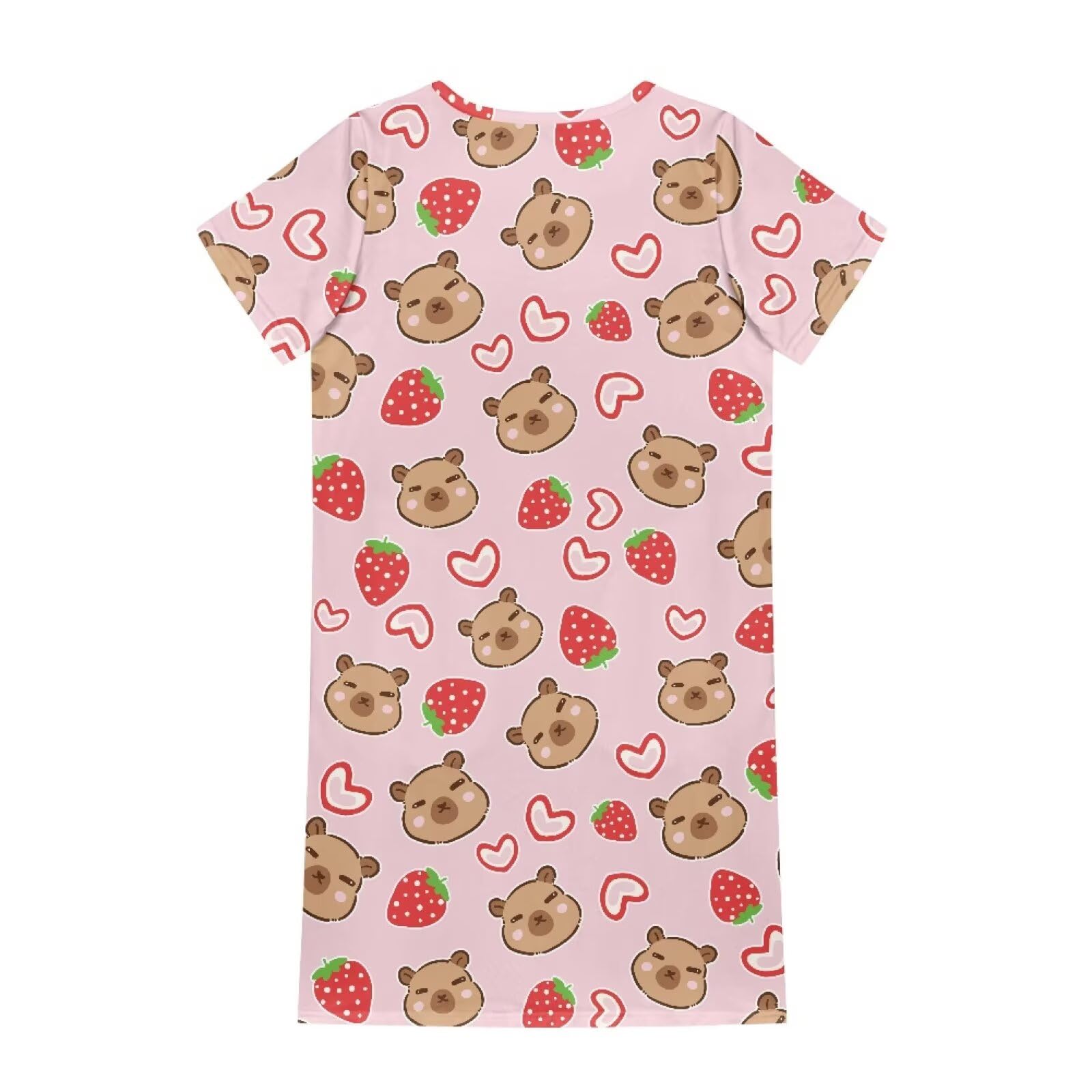 Camisón de manga corta para niñas 3-4, 5-6, 7-8, 9-10, 11-12, 13-14
