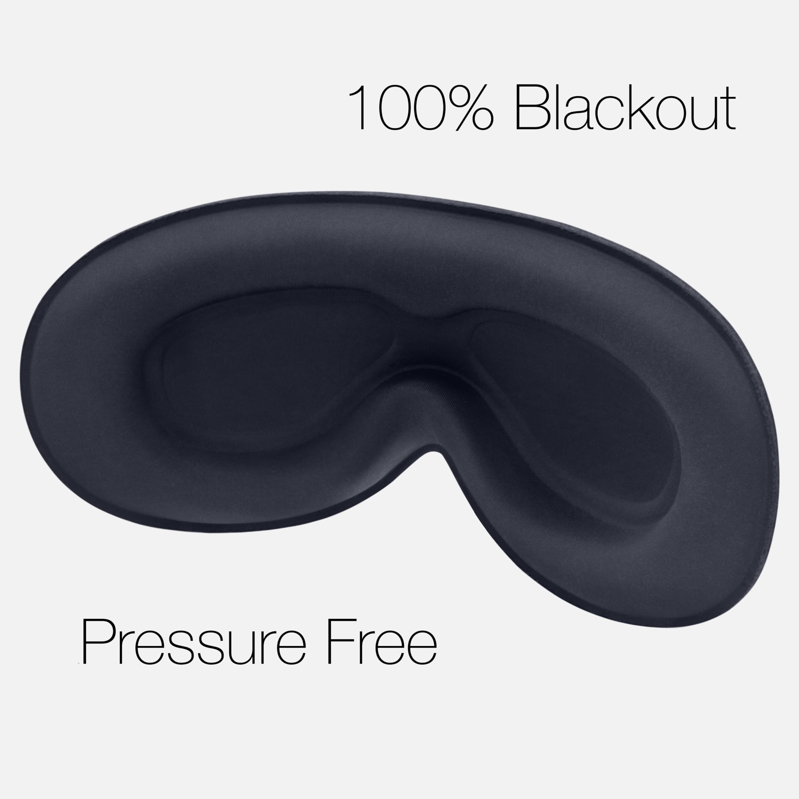 Auriculares para dormir, máscara para dormir con auriculares Bluetooth, tela ventilada, ajuste ajustable, 100% opaco, contorno 3D, almohadillas para dormir de lado