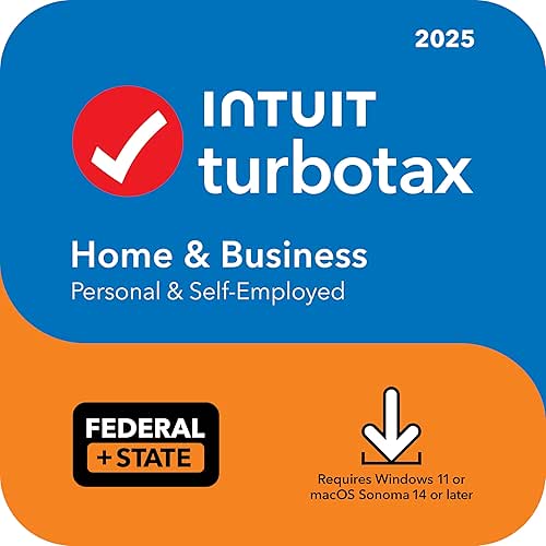 TurboTax Desktop Home & Business 2025, Federal & State Tax