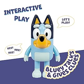 Bluey Game Hide and Seek Electronic Figure, Articulated, Musical Kids Figurines with Dance Mode, Interactive Play Toddler Figurine Toys for Ages 3+