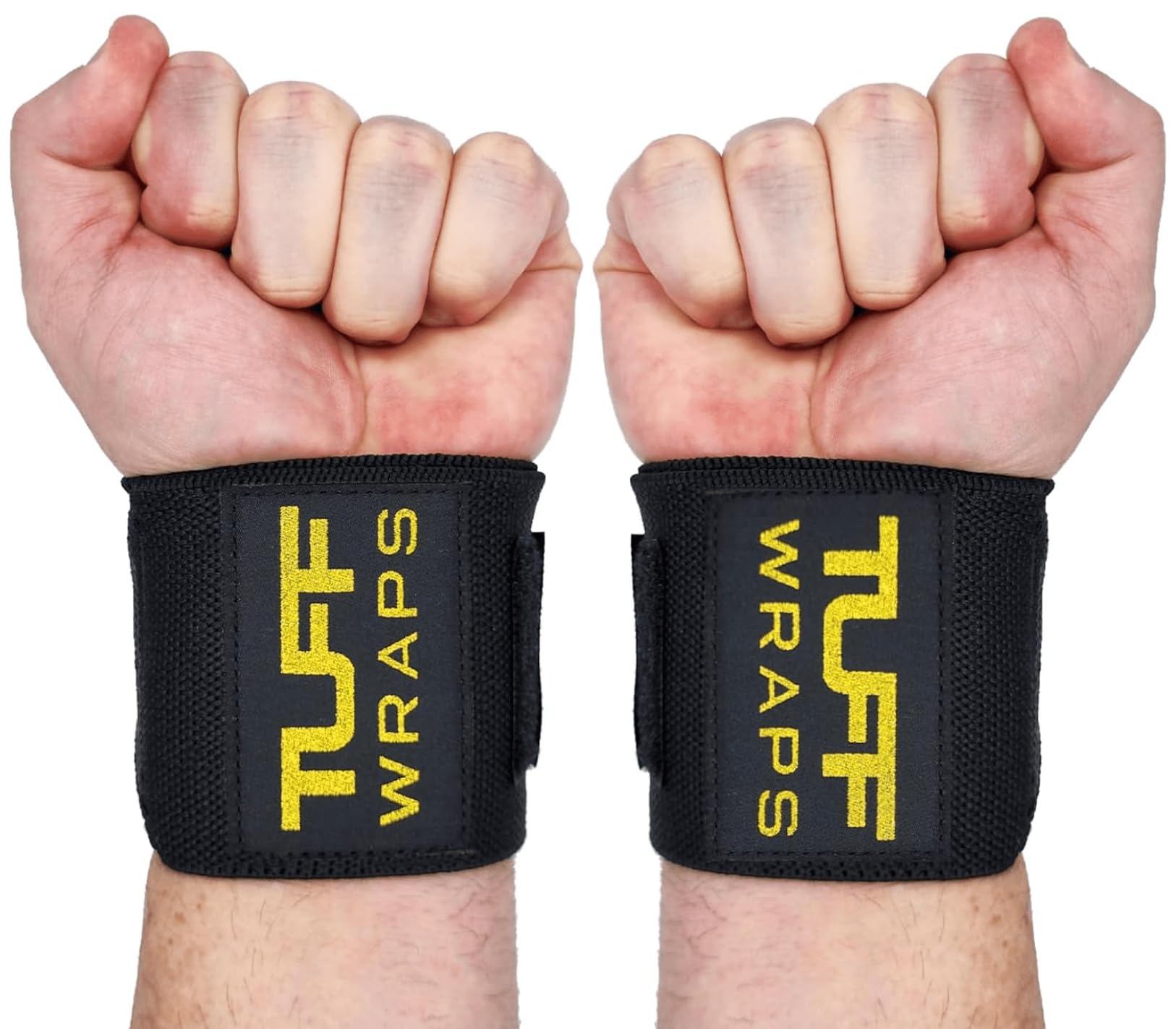 TuffWraps 16" Wrist Wraps: No Thumb Loops, Quality Gym Wrist Wraps for Weightlifting, Bench Press, Powerlifting, and Cross-Training—Try The Belt Loop