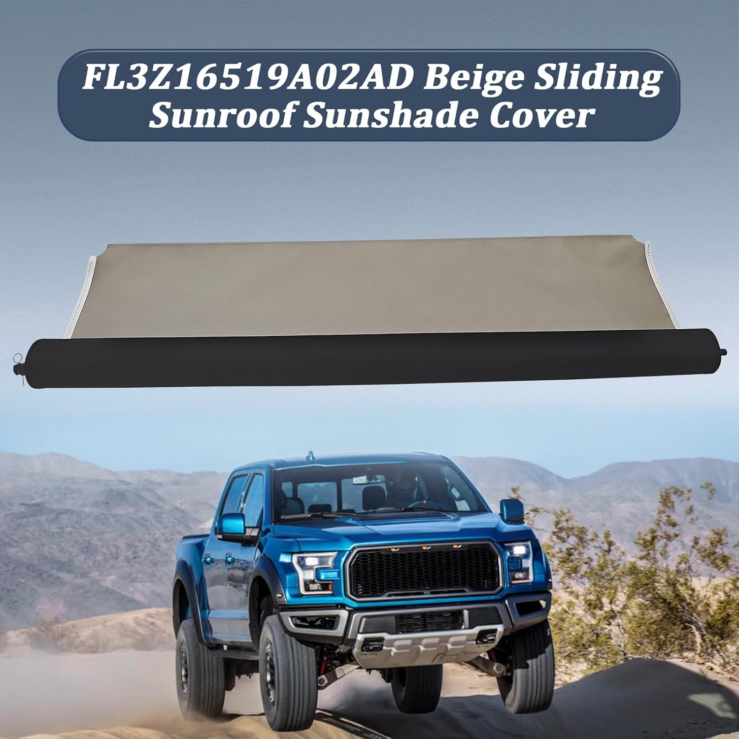 FL3Z16519A02AD Sunroof Cover Compatible with Ford F150 2015-2022 for F250 F350 F450 Super Duty 2017-2022 FL3Z-16519A02-AD (Beige)