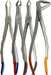 German Stainless Set of 4 FINE TIP Root Extracting Forceps Dental Instruments