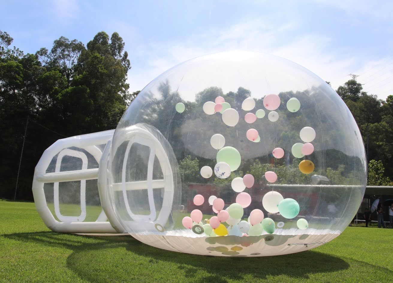 Awesmflate 10FT Inflatable Bubble House Tent PVC Outdoor Transparent Bubble Balloon House with 750W Blower