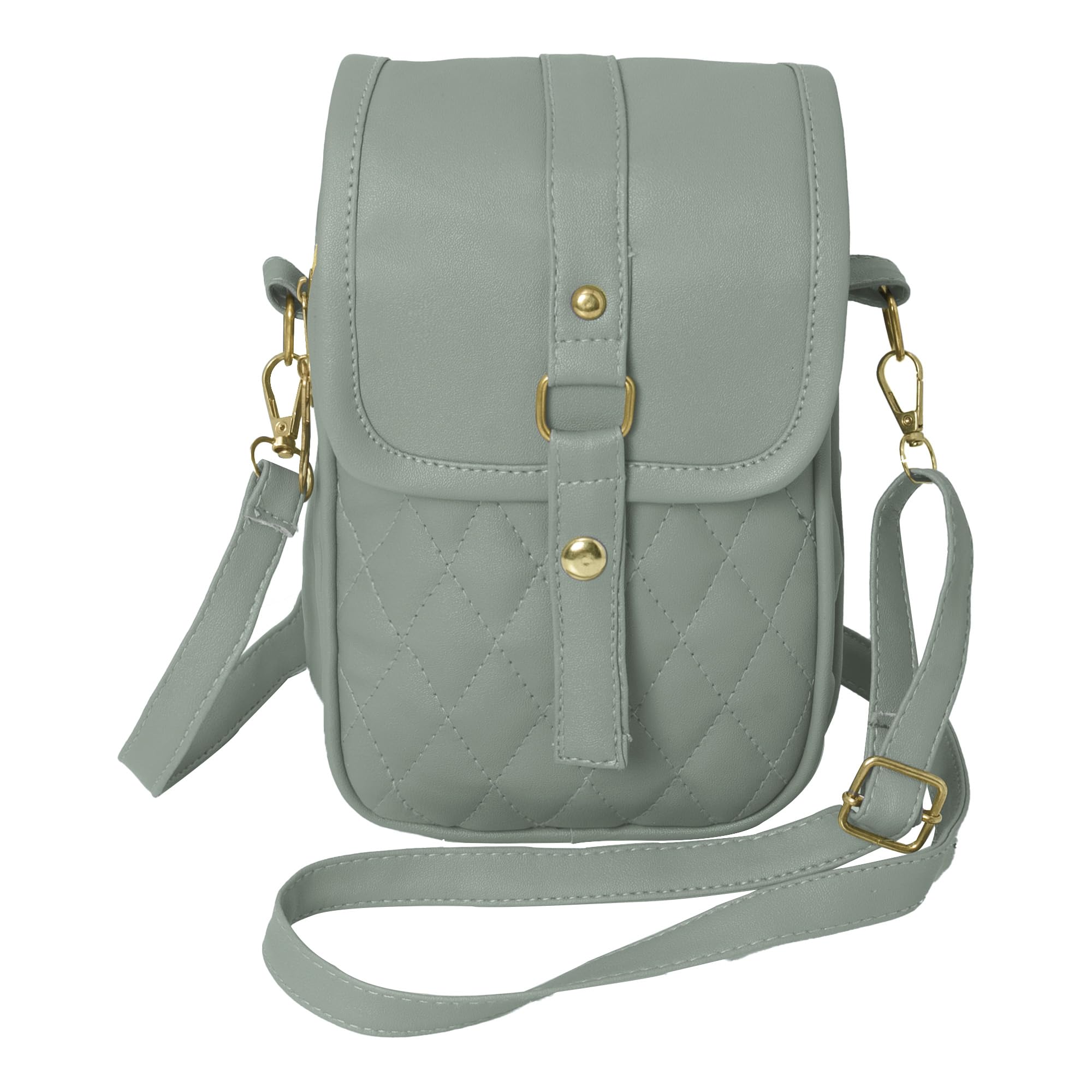 Crossbody Mobile Sling Bag for Women | Stylish Women's Sling Bag | Vegan Leather Ladies Purse for Mobile Phone with Detachable Keychain and Adjustable Strap (Style-2, Green)-image-28