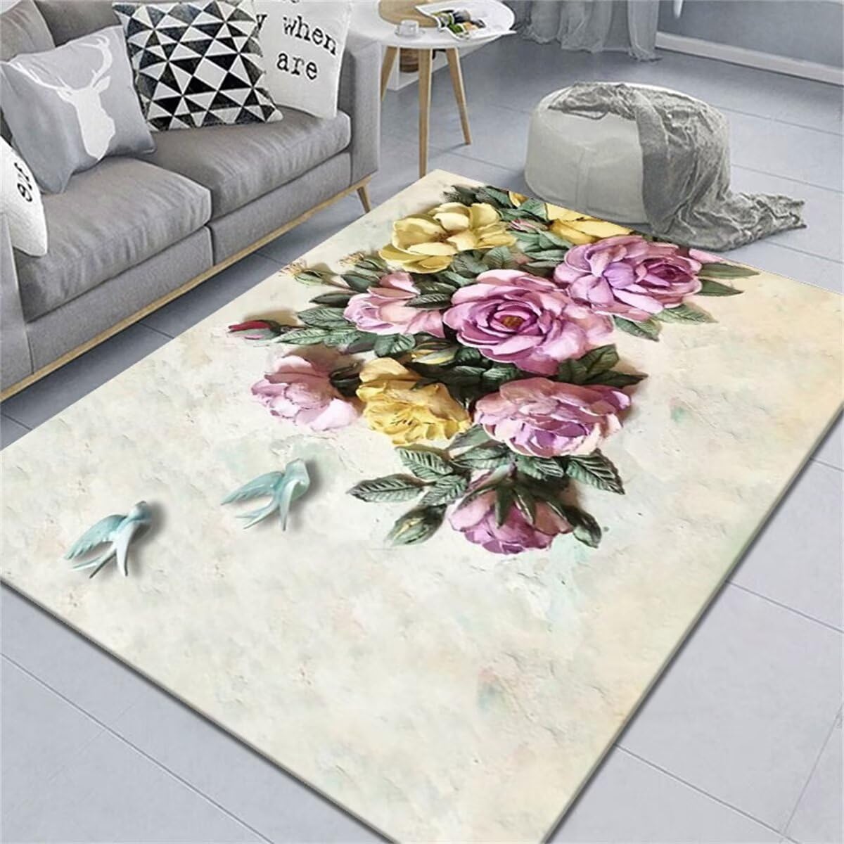 Tapis balcon extérieur anti dérapant 180x250cm tapis grand format lavable