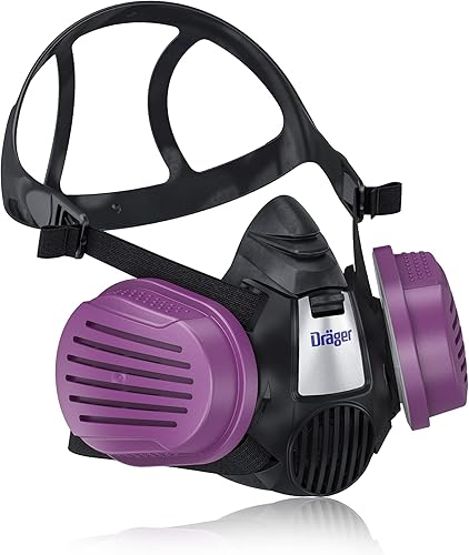 Dräger X-plore 3500 Wildland Respiratory Kit, Half-face Respirator Mask + P100 Filters against smoke particles from wildfire