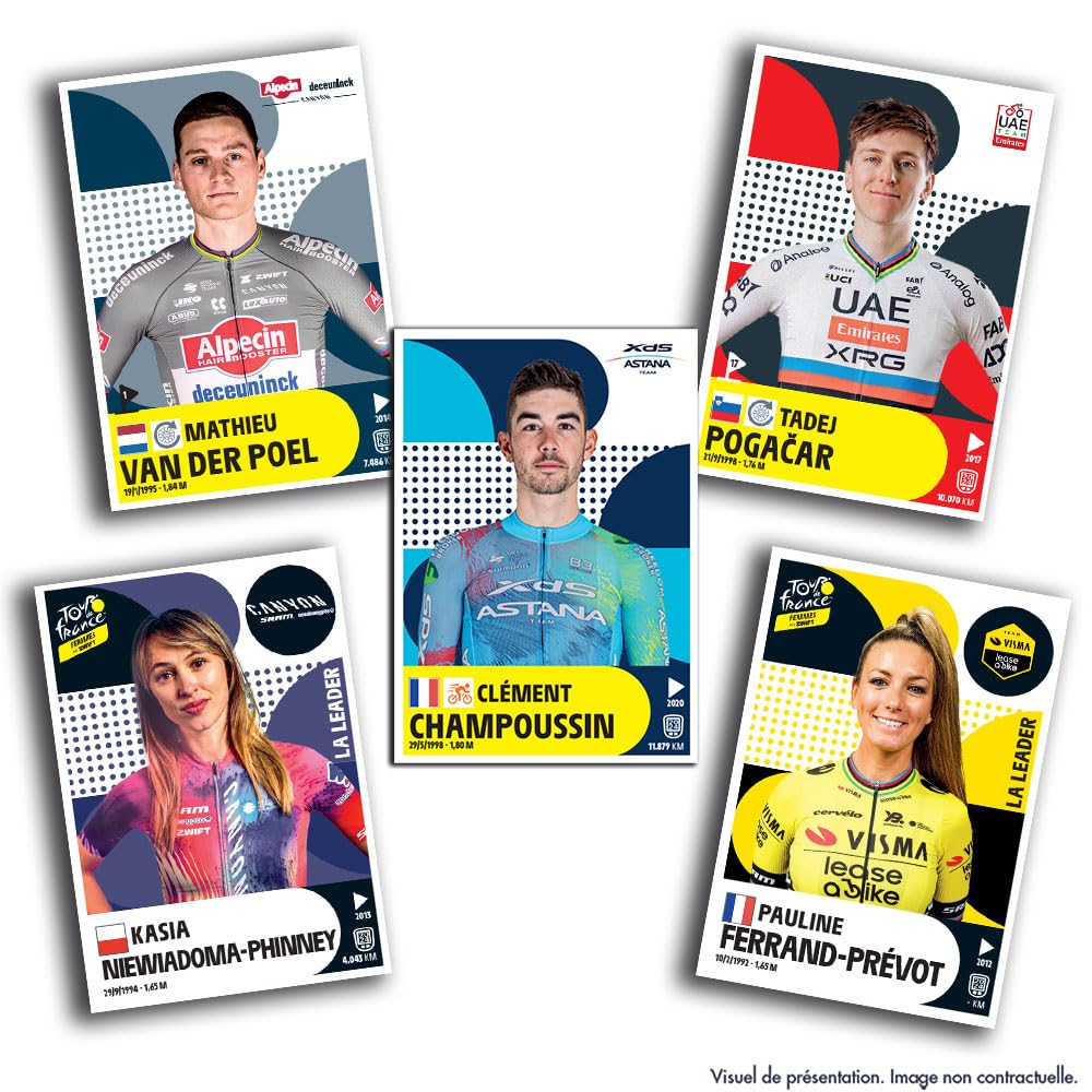 Panini Tour De France 2025 – Blister 10 Pochettes + 4 Offertes, Soit 70 Stickers