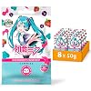 Anime Vocaloid Hatsune Miku Vegan Gummy Bears - Fruit Gum Flavor: Strawberry & Blueberry 8 x 50 g