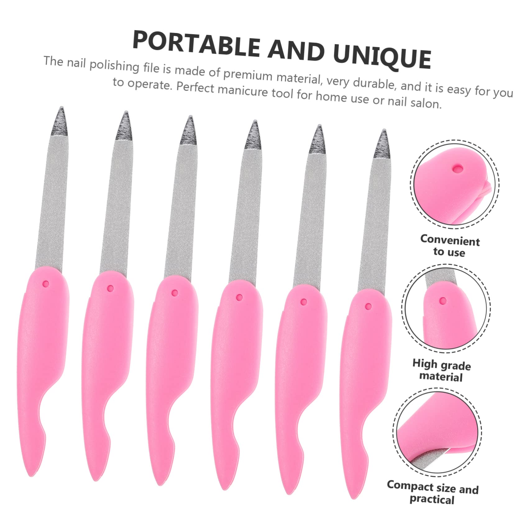 Healvian 4 Set Di Lime Per Unghie in Metallo Lime Per Unghie Pieghevoli Portatili Strisce Per La Delle Unghie Manicure E Pedicure 6 Pezzi*4