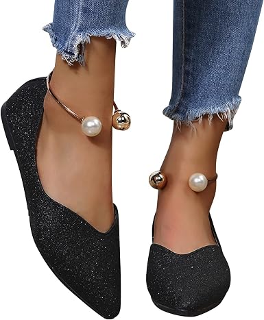 Amazon.com: haoricu Zapatos planos para mujer, zapatos planos de tacón bajo  con diamantes de imitación de cristal para mujer, zapatos planos casuales :  Ropa, Zapatos y Joyería