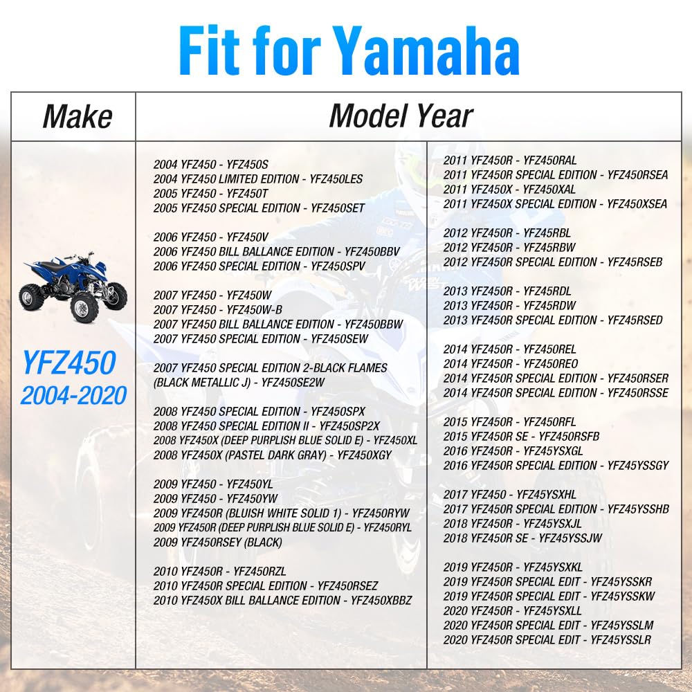Bremssattel vorne links rechts für Yamaha Raptor 700 YFM700 2006–2020 YFZ450 2004–2020 mit Bremsbelägen