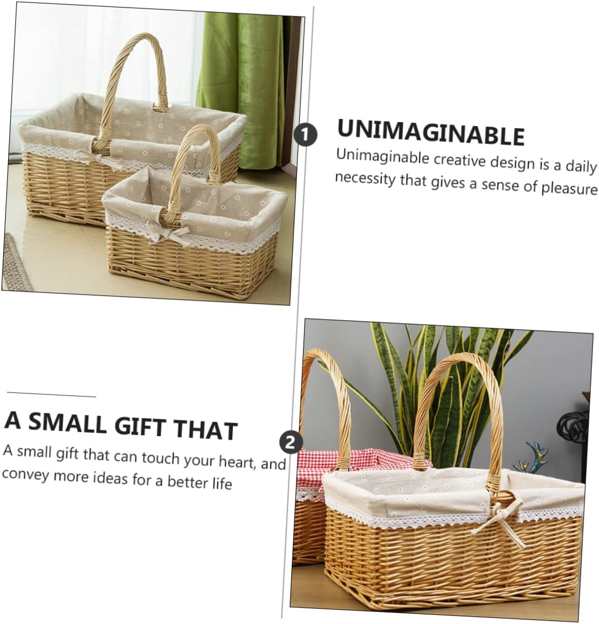1pc Outdoor Picnic Basket for Fruits and Vegetables Woven Storage Holder for Camping and Home Organization and Food Basket