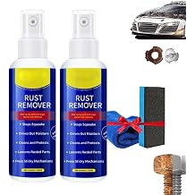 Rust Remover, 100Ml Oil Lubricant Spray Rust Inhibitor, Screw Bolt Loosening Spray Derusting Spray, Metal Lube Anti Rust Agent for Automotive Maintenance 2 Pcs