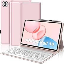 Teclado para Honor Pad 10 12.1 Pulgadas 2025, Funda Honor Pad 10 con Teclado, Español Ñ Teclado Bluetooth Magnético Desmontable para Tablet Honor Pad 10 12.1", Rosa