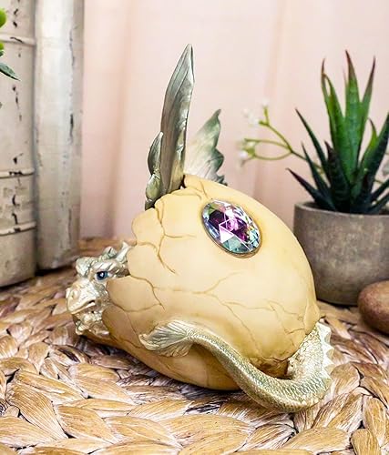 Miniatura 6 de Ebros - Estatua de huevo de dragón con piedra natal de junio, 5 pulgadas de alto, piedra natal de alejandrita de junio, símbolo de gema de dragón