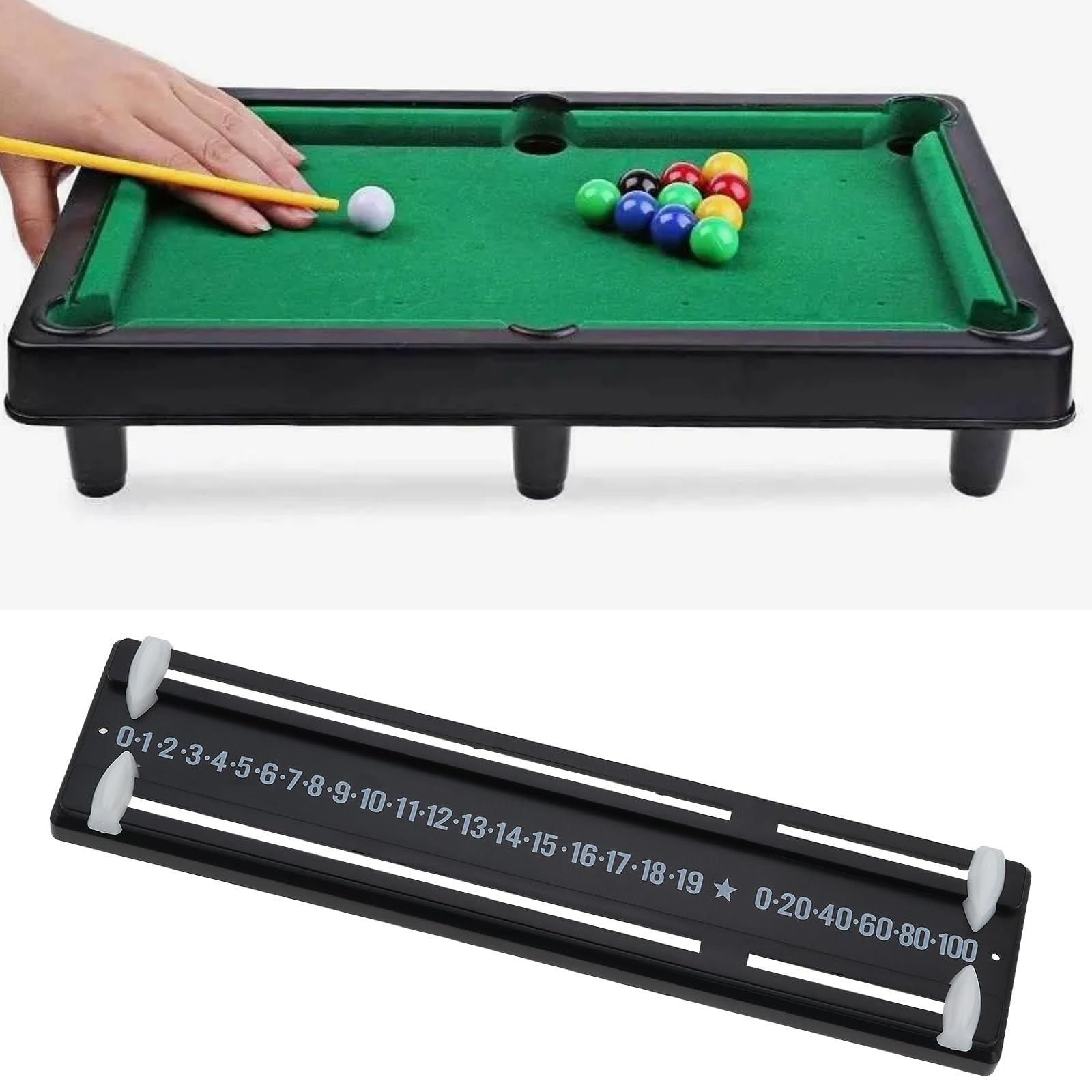 SG Store Czarna tablica wyników do snookera, plastikowa tablica wyników do gier, 255 x 59 mm, bilard, montowana na ścianie, dla dzieci, stoły, do snookera,