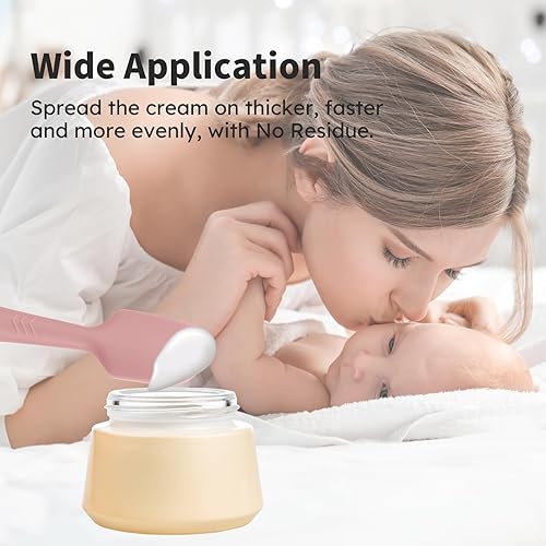 Miniatura 4 de Espátula para pasta de glúteos para bebé, paquete de 4 espátulas aplicadoras de silicona para bebés, recién nacidos, 2 de tamaño grande, 2 de tamaño