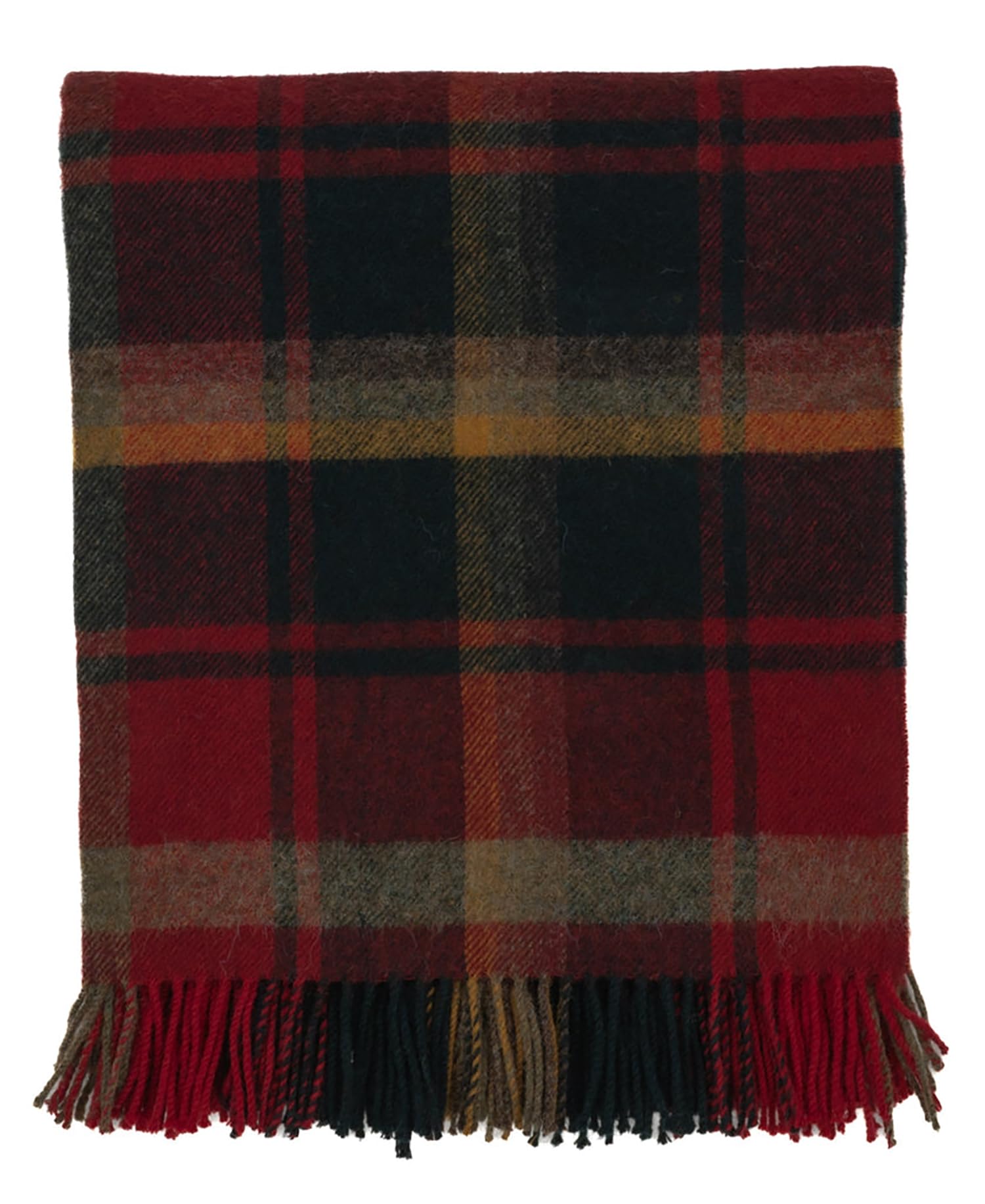 Prince of Scots Highland Tweeds Shetland Lambswool Throw (Dark Maple)